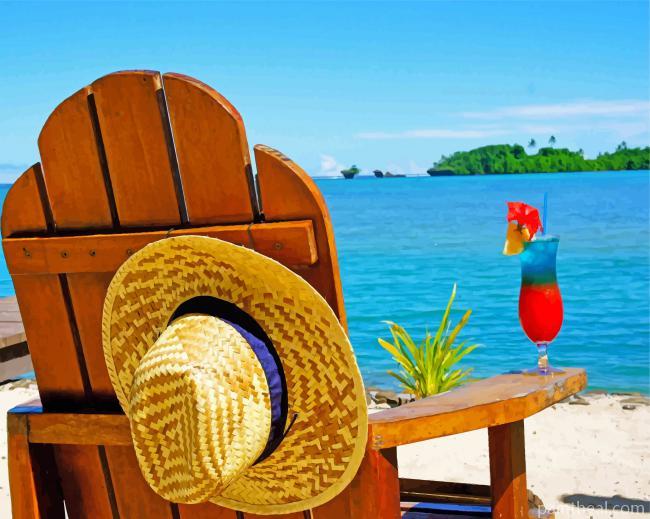 Beach Chair Painting By Numbers Kits