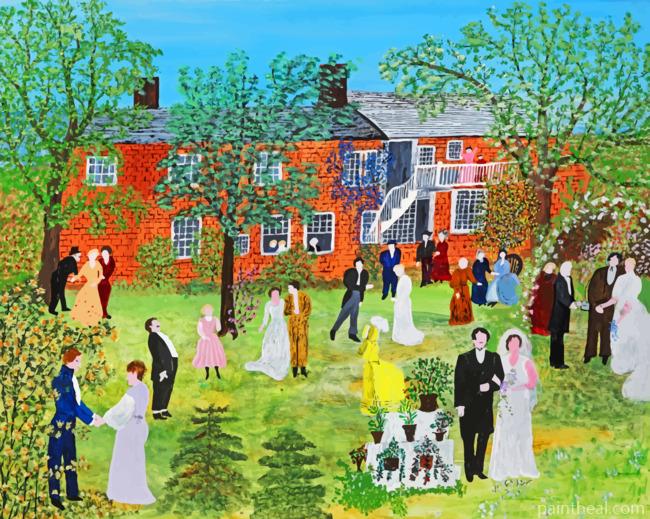 Wedding By Grandma Moses Painting By Numbers Kits