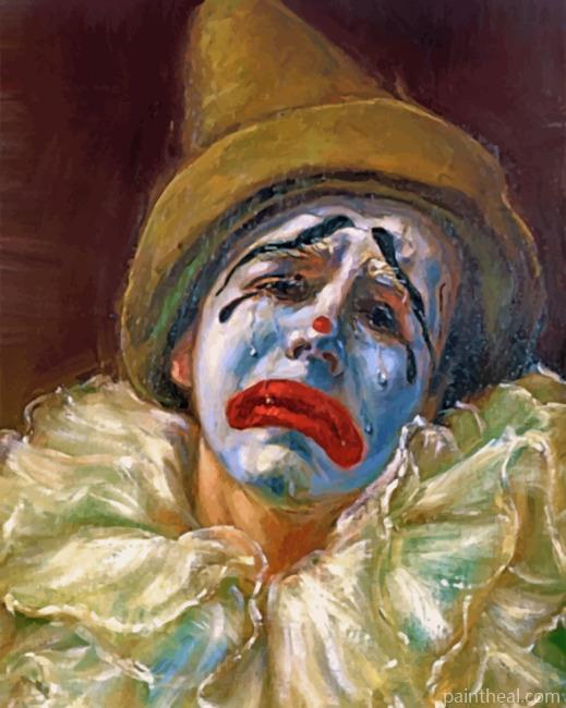 Crying Clown Painting By Numbers Kits