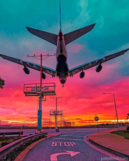 Pastel Airplane Aesthetic Painting By Numbers Kits