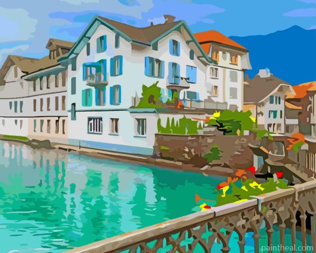 Interlaken Switzerland Painting By Numbers Kits