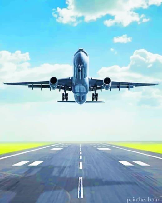 Airplane Taking Off Painting By Numbers Kits