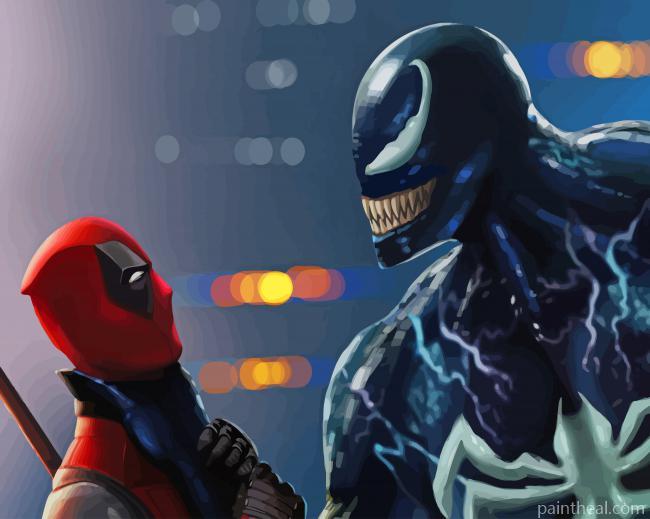 Deadpool And Venom Painting By Numbers Kits