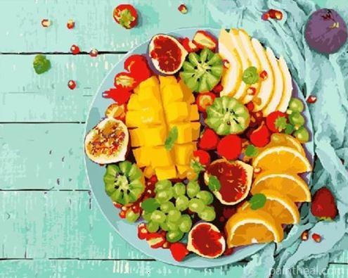 Fruits Plate Painting By Numbers Kits