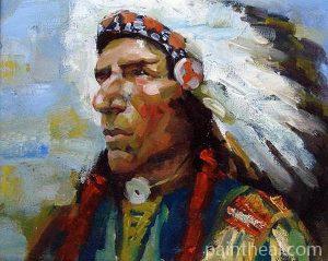 American Indian Chief Painting By Numbers Kits