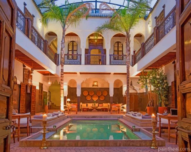 Moroccan Riad Painting By Numbers Kits