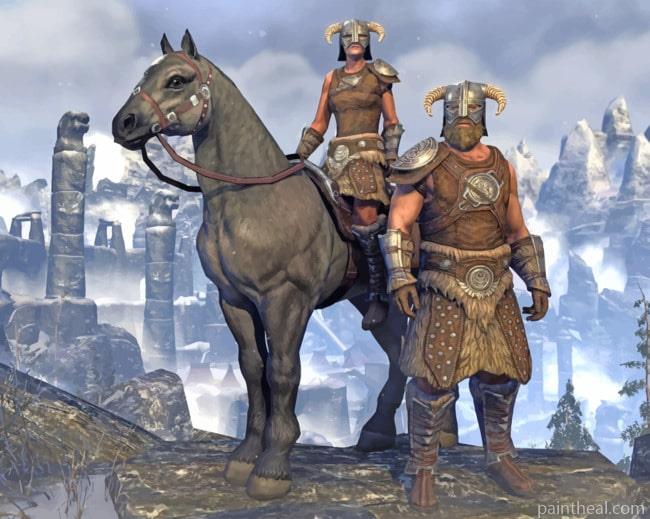 Warriors And A Horse Painting By Numbers Kits