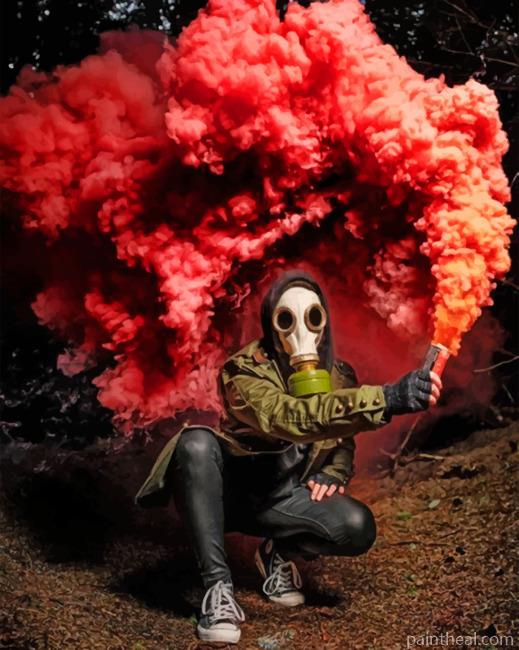 Man And Smoke Painting By Numbers Kits