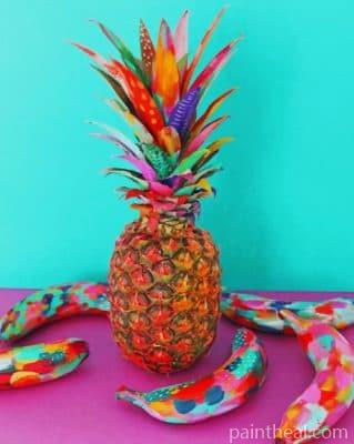 Colorful Pineapple And Bananas Painting By Numbers Kits