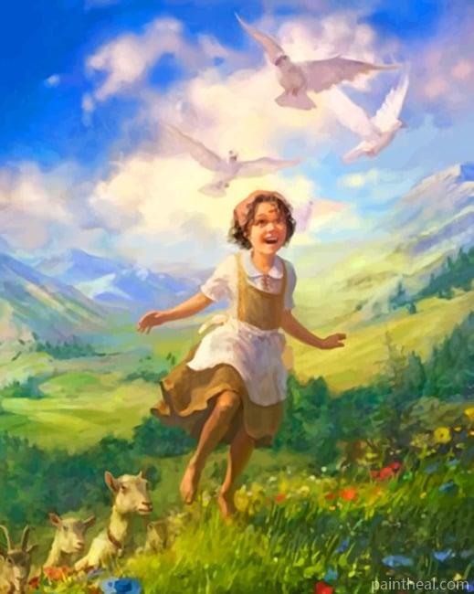 Happy Impressionist Girl Painting By Numbers Kits