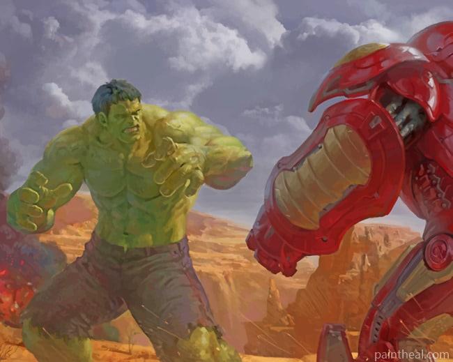 Hulk VS Iron Man Painting By Numbers Kits