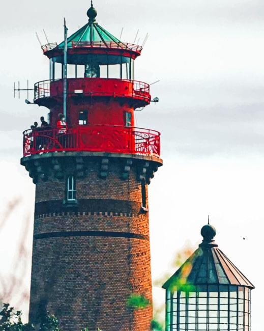 Lighthouse Architecture From Bushes Painting By Numbers Kits