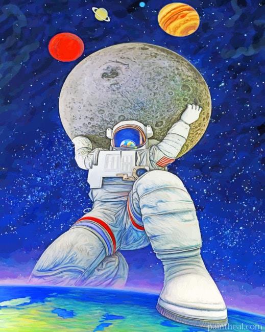 Giant Astronaut Painting By Numbers Kits