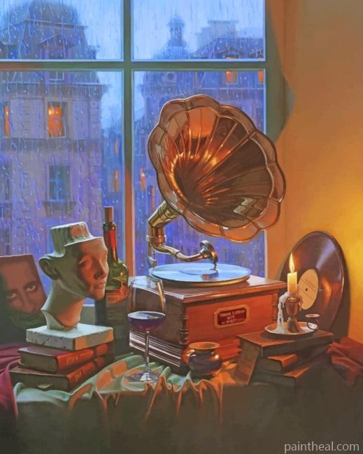 Gramophone Aesthetic Painting By Numbers Kits