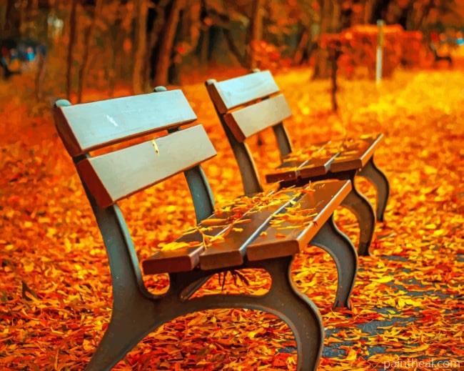 Autumn Bench Painting By Numbers Kits
