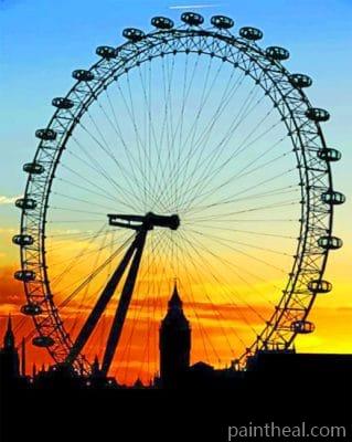 Ferris Wheel Silhouette – 5D Diamond Painting Painting By Numbers Kits
