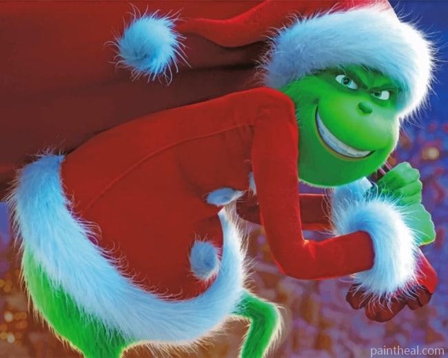 The Grinch Santa Painting By Numbers Kits