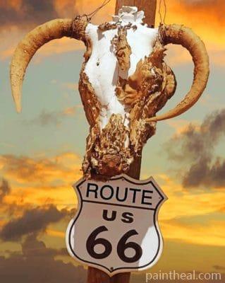 Route Road 66 Trip Painting By Numbers Kits