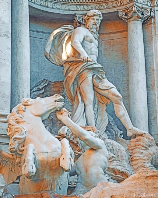 Poseidon In Rome Painting By Numbers Kits