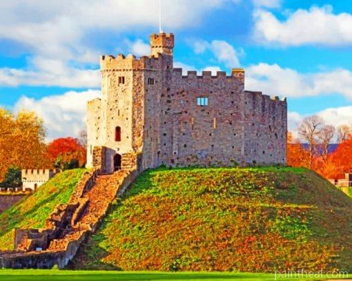 Cardiff Castle Wales – Buildings 5D Diamond Painting Painting By Numbers Kits