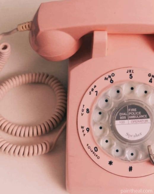 Vintage Pink Phone Painting By Numbers Kits
