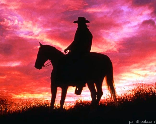 Cowboy On His Horse Painting By Numbers Kits