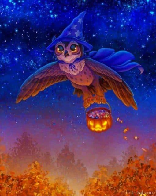 Halloween Owl – 5D Diamond Painting Painting By Numbers Kits