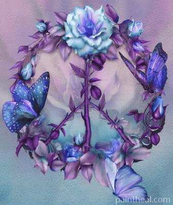Peace Sign Flowers Painting By Numbers Kits