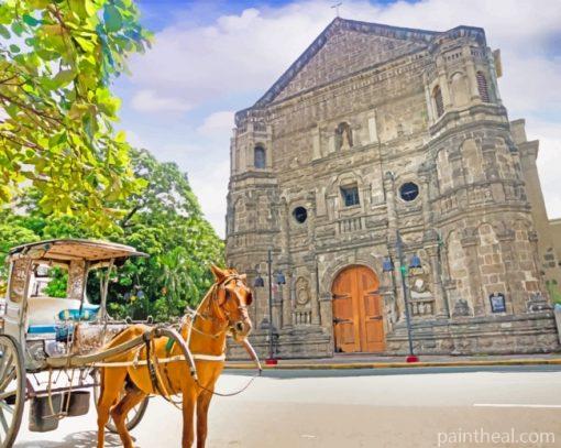 Malate Catholic Church Manila Painting By Numbers Kits
