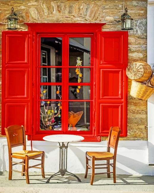 Aesthetic Retro Coffee Shop In Malta Painting By Numbers Kits