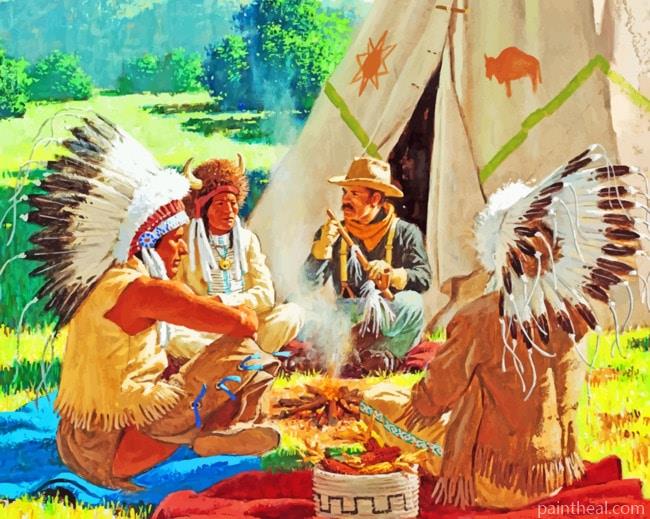 Native American Friends Painting By Numbers Kits