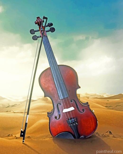 Desert Violin Painting By Numbers Kits