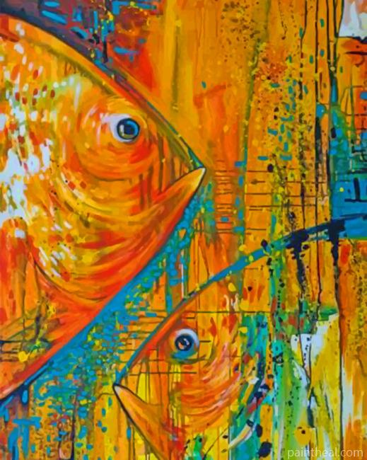 Abstract Fishes Painting By Numbers Kits