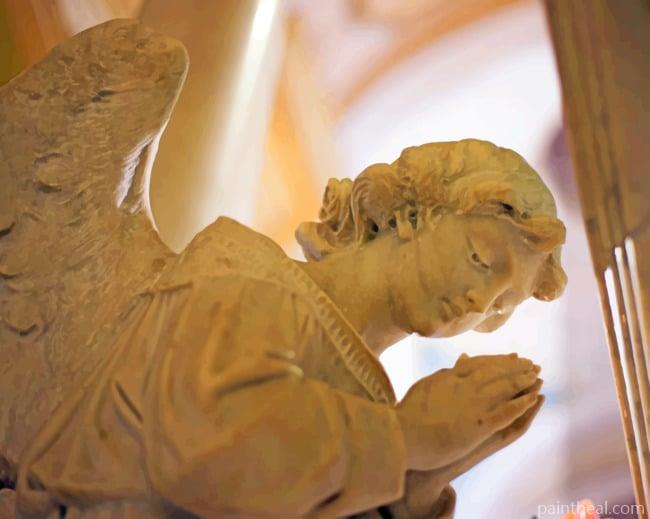 Prying Angel Statue Painting By Numbers Kits