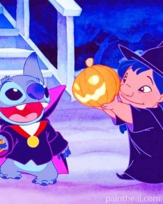 Lilo And Stitch Halloween – 5D Diamond Painting Painting By Numbers Kits
