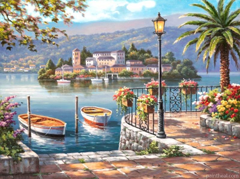 Secilia Mediterranean Landscape Painting By Numbers Kits