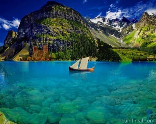 Danau Biru Sawahlunto Indonesia Painting By Numbers Kits