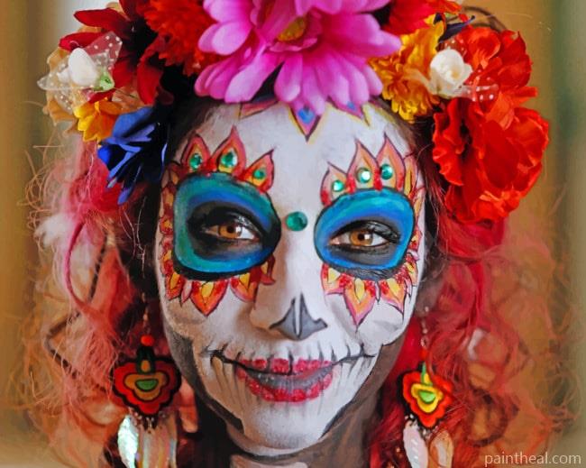 The Day Of The Dead Skull Painting By Numbers Kits