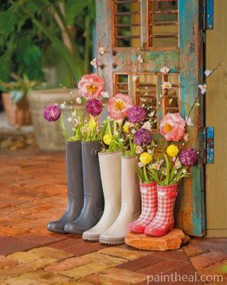 Aesthetic Flowers Arrangement Painting By Numbers Kits