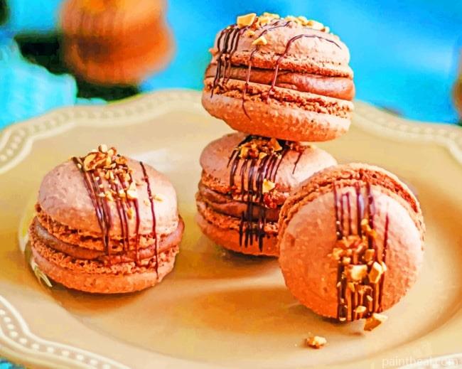 Macarons Dessert Cake Painting By Numbers Kits