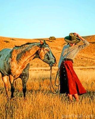 Western Woman Painting By Numbers Kits