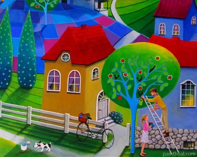 Illustration City Painting By Numbers Kits