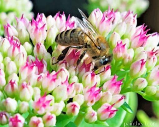 Bee On A Flower – 5D Diamond Paintings Painting By Numbers Kits