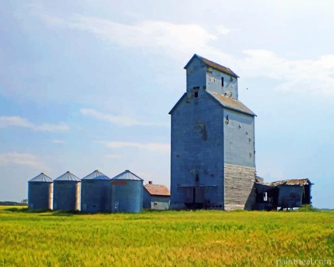 Abandoned Prairie Elevator Painting By Numbers Kits