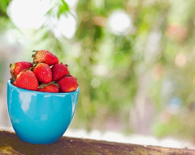 Strawberries Fruit In Cup Painting By Numbers Kits