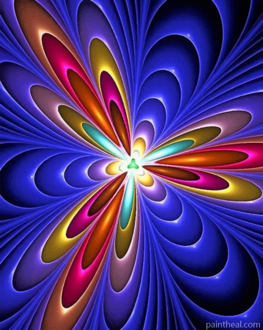 Blue Petals Painting By Numbers Kits