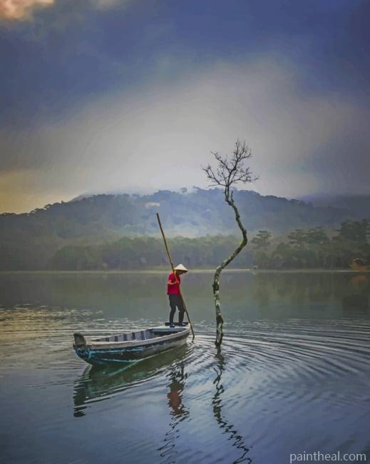 Fisherman In Asia Painting By Numbers Kits