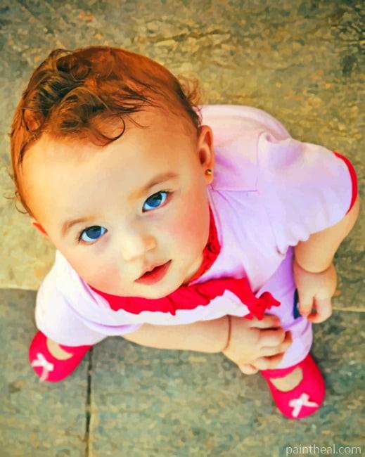 Pink Baby Painting By Numbers Kits