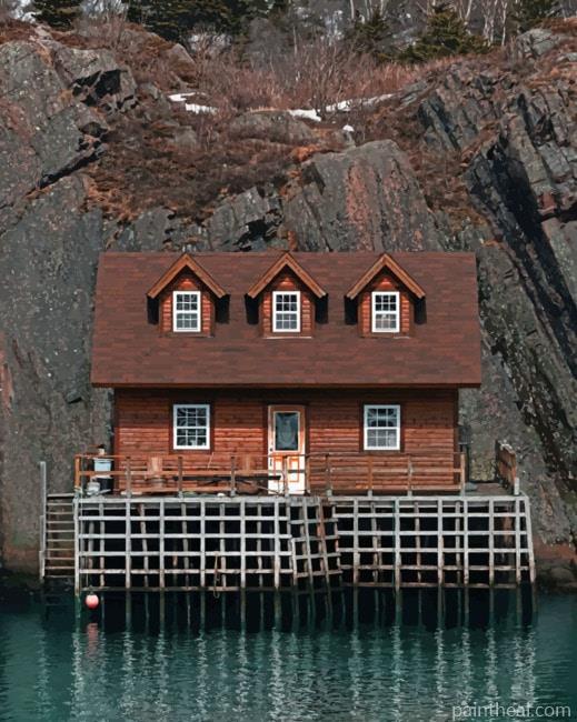 House Built On Sea Painting By Numbers Kits