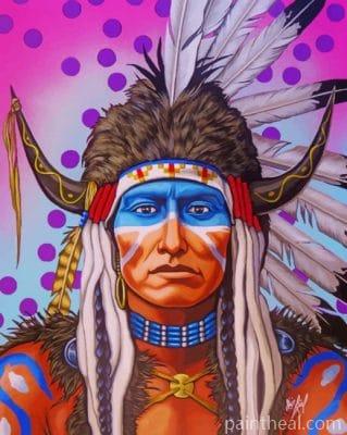 Native American Man Painting By Numbers Kits
